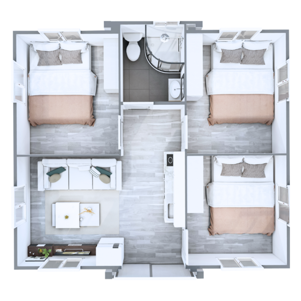3 Amazing Designs for a Three Bedroom Tiny House
