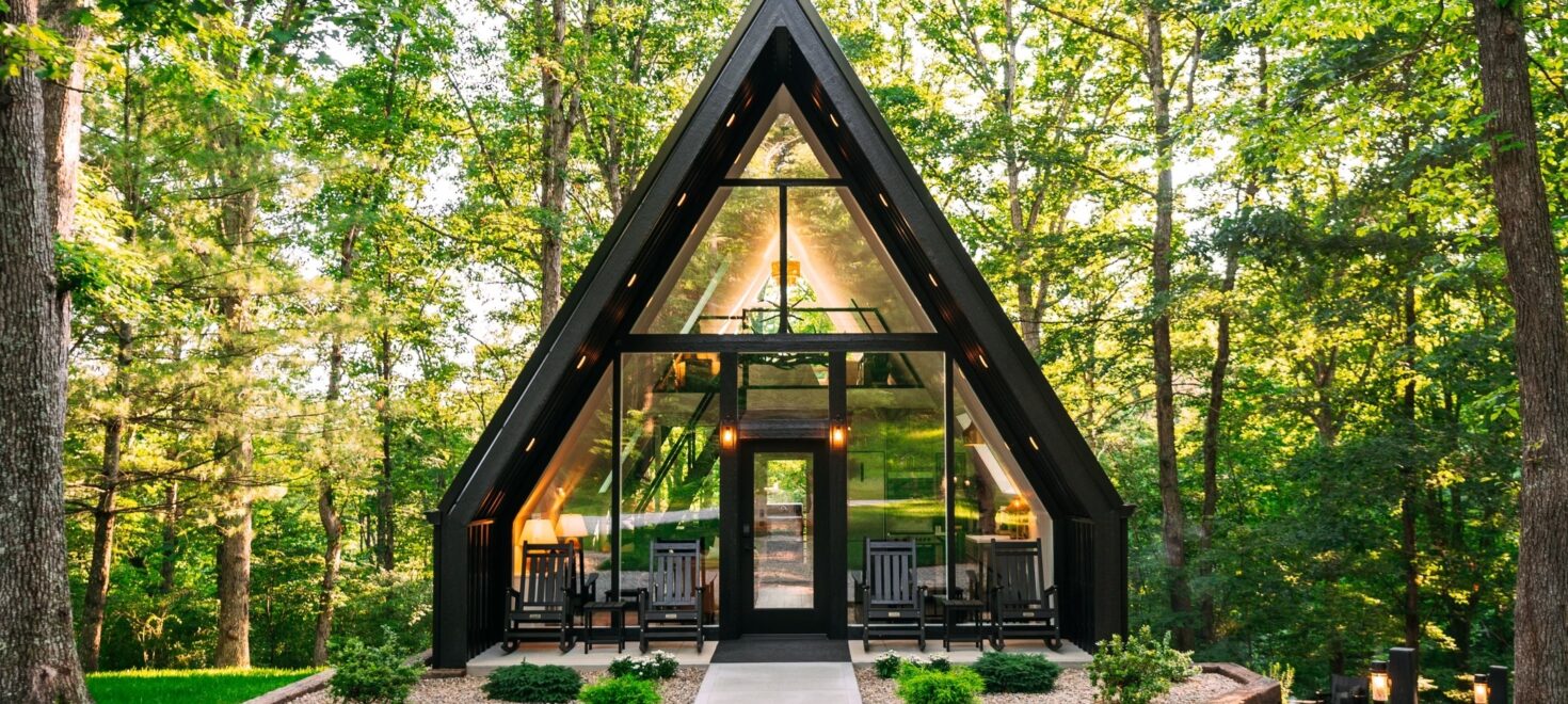A-Frame Tiny Home exterior view